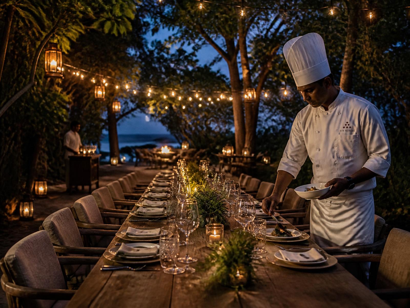 A table under the stars