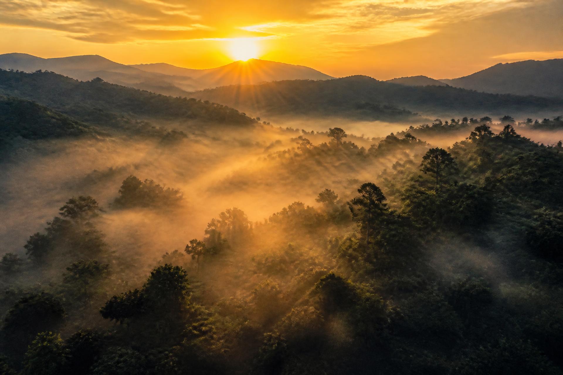 Sunrise over the Kosi
